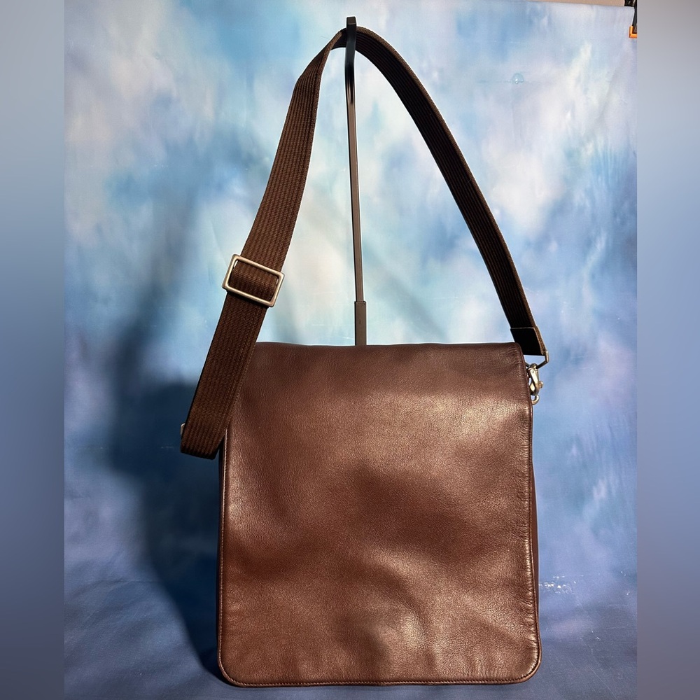 Coach Vintage Dark Brown Leather Messenger Bag